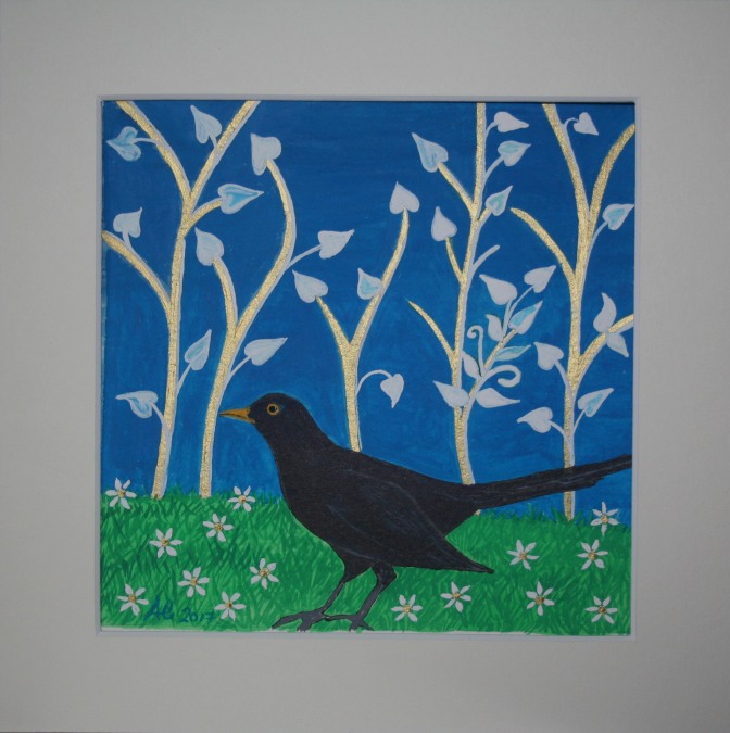 blackbird in mount contrast